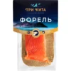 Форель Радужная соленая ТРИ КИТА филе-кусок на коже, 130г