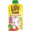Пюре фруктовое из яблок, бананов и клубники, 90г