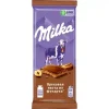 7622202048562 ШОКОЛАД МОЛОЧНЫЙ MILKA С ДОБАВЛЕНИЕМ ОРЕХОВОЙ ПАСТЫ И ДРОБЛЕННЫМ ФУНДУКОМ, 80Г