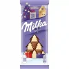 7622202214097 Шоколад молочный MILKA с белым шоколадом в виде елочек, 73г