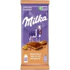 7622202237140 Шоколад Milka Молочный с добавлением ореховой пасты из миндаля и с дробленым карамелизованным соленым миндалем 80г