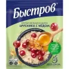 4600680029726 Хлопья овсяные БЫСТРОВ с брусникой и медом, 40г