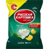 4602041013115 ЧИПСЫ КАРТОФЕЛЬНЫЕ РУССКАЯ КАРТОШКА СО ВКУСОМ СМЕТАНЫ И ЛУКА, 140Г