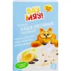 Каша овсяная ВАУ МЯУ Ассорти, молочная с абрикосом, молочная с яблоком, молочная с изюмом, 240г