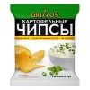 4610002744497 ЧИПСЫ КАРТОФЕЛЬНЫЕ GRIZZON СО ВКУСОМ СМЕТАНЫ И ЛУКА, 50Г