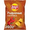 4690388095758 ЧИПСЫ КАРТОФЕЛЬНЫЕ LAY'S РИФЛЕНЫЕ СО ВКУСОМ ПАПРИКИ, 140Г