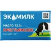 4606419024949 МАСЛО СЛАДКОСЛИВОЧНОЕ ЭКОМИЛК КРЕСТЬЯНСКОЕ НЕСОЛЕНОЕ 72,5%, 160Г