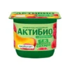 Биойогурт АКТИБИО с персиком и малиной без сахара 3%, 130г